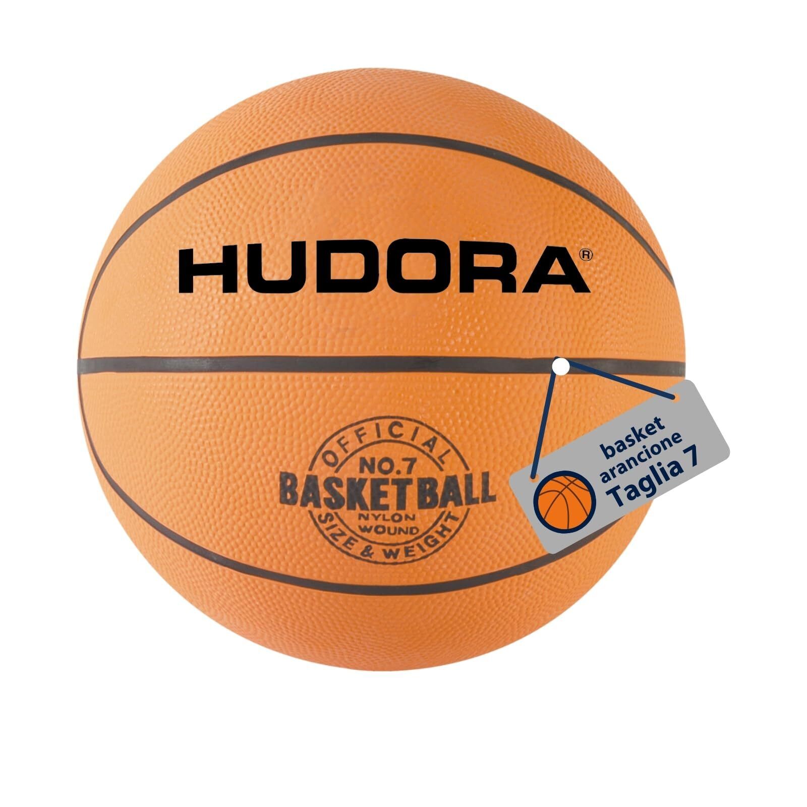 HUDORA Palla da basket misura 7 sgonfia - Palla da basket da interno ed ester...