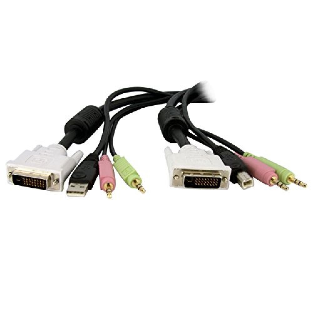 (TG. 1,8m - DVI-D) Startech.Com Cavo Switch Kvm Dvi-D Dual Link USB 4 in 1 con A