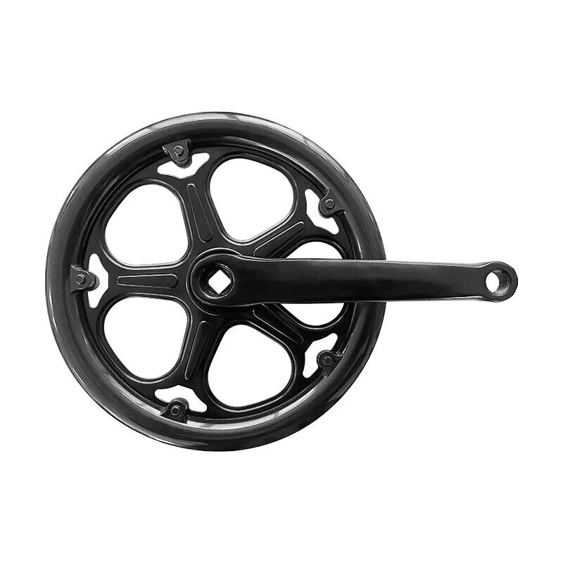 Guarnitura bici pieghevole Folding Bike 1V 52 Denti 152mm Nero Doppio Paracatena