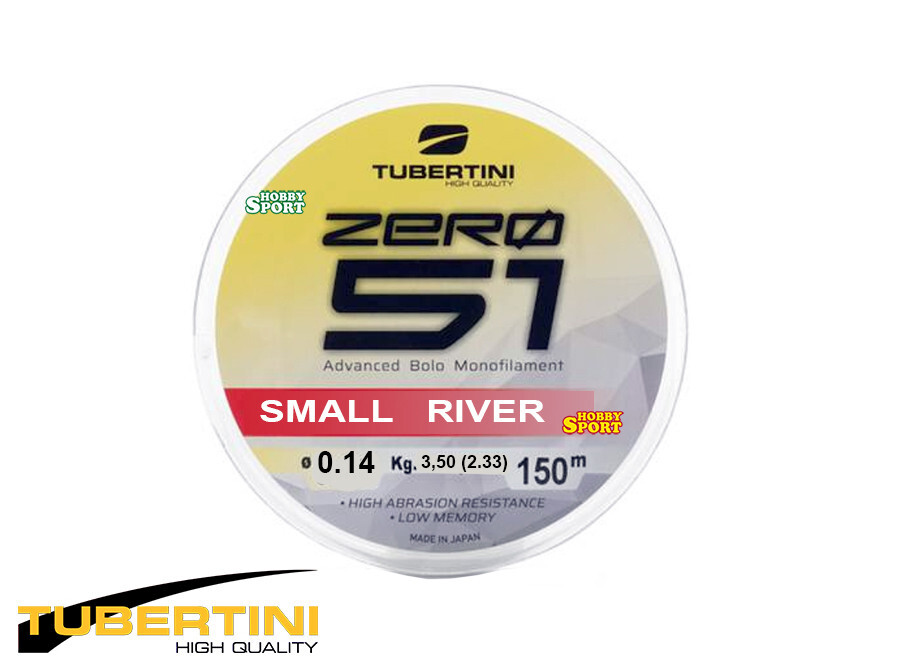 FILO 051 SMALL RIVER 150 MT DIAM. 0,14 MM NYLON ULTRA SOFT x MULINELLO TUBERTINI