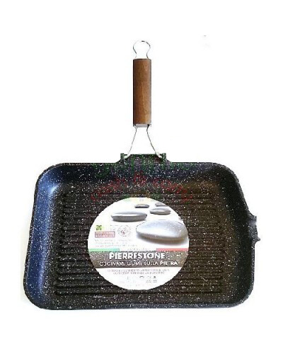 A107407 Bistecchiera Con Rivestimento In Pietra 28x28 Cm Antik Ars