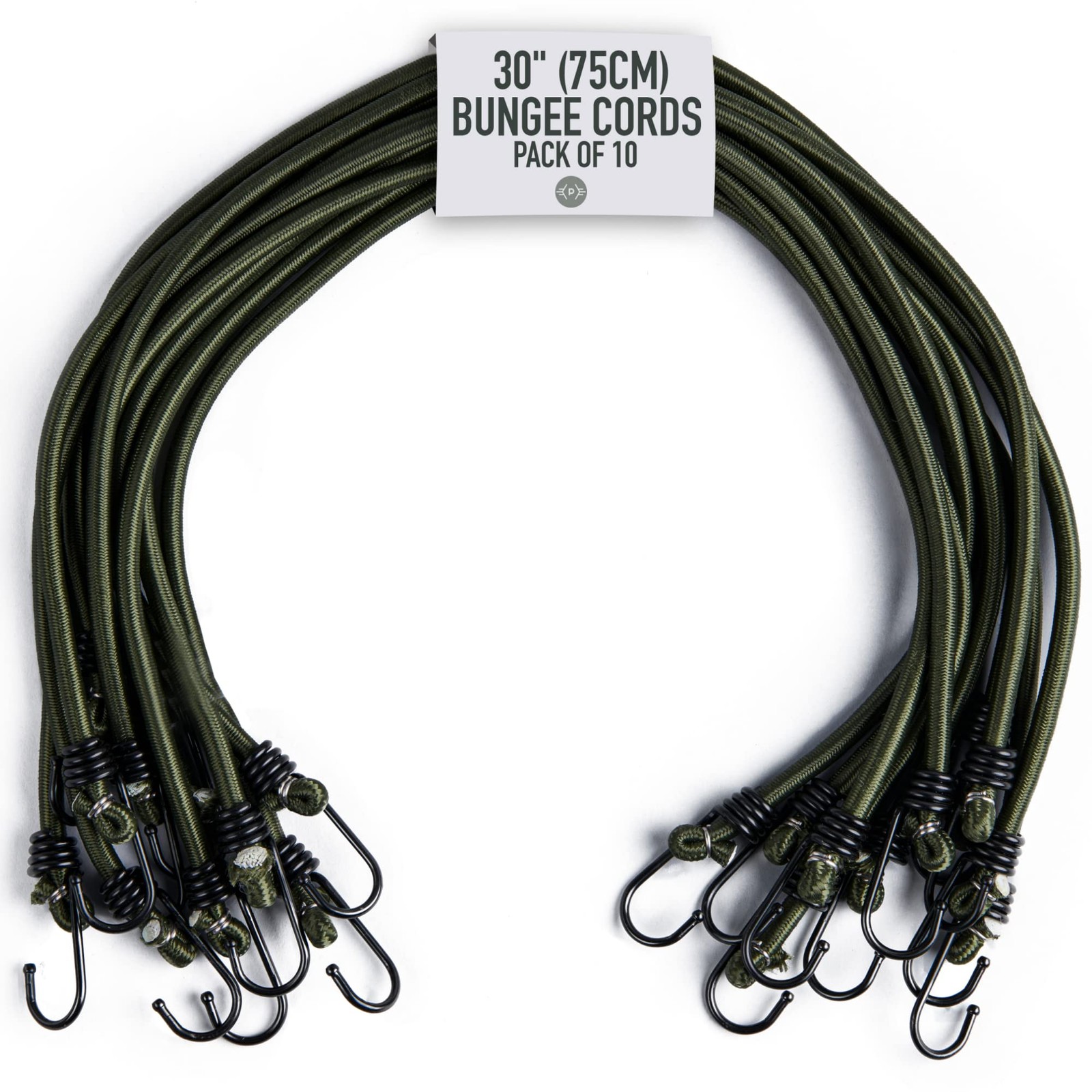 Pluvios Robusto 10 Pacco Corde Elastiche Bungee Resistenti Campeggio Bivvy Bivi