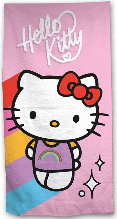 Telo Mare Poliestere Hello Kitty Rainbow 70x140cm