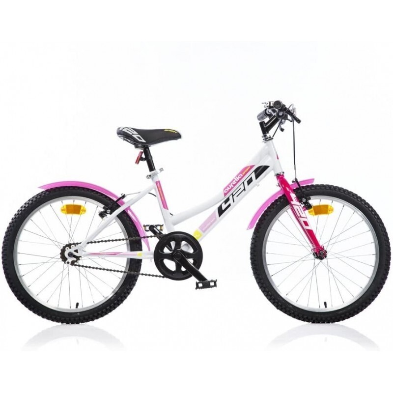 BICI 20 MTB 420 SPORT 1 VELOCITA BIANCO ROSA SENZA CAMBIO PER BAMBINA DINO BIKES