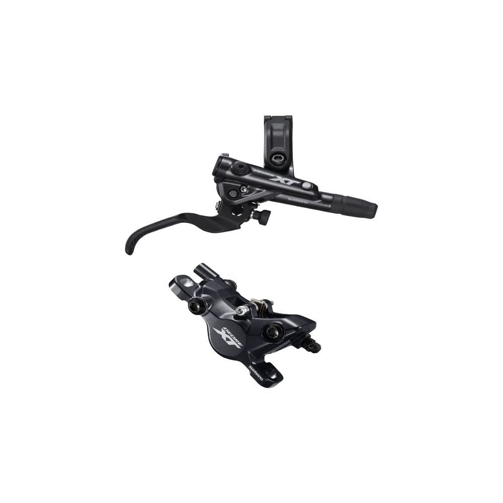 Shimano BR-M8100/BL-M8100 XT bled brake lever/post mount calliper, front right
