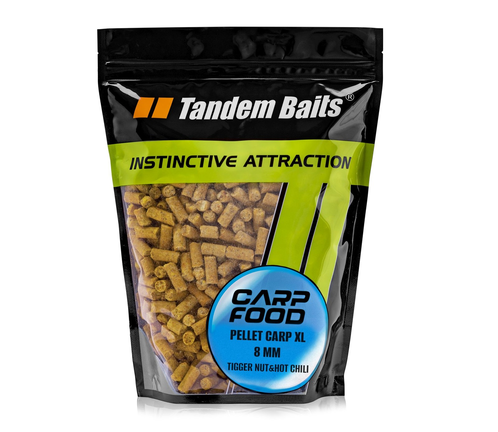 Tandem Baits Pellet naturali Carpe XL CF 8 mm–1 kg–Tigernut&Peperoncino Piccante