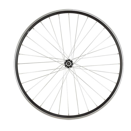 Ruota MTB 27.5" anteriore con bloccaggio, cerchio nero Mach1 ER10, mozzo Shimano