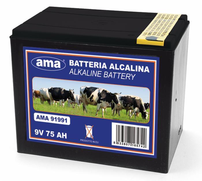Batteria Alcalina Ama 9V 75Ah per Recinti Elettrici