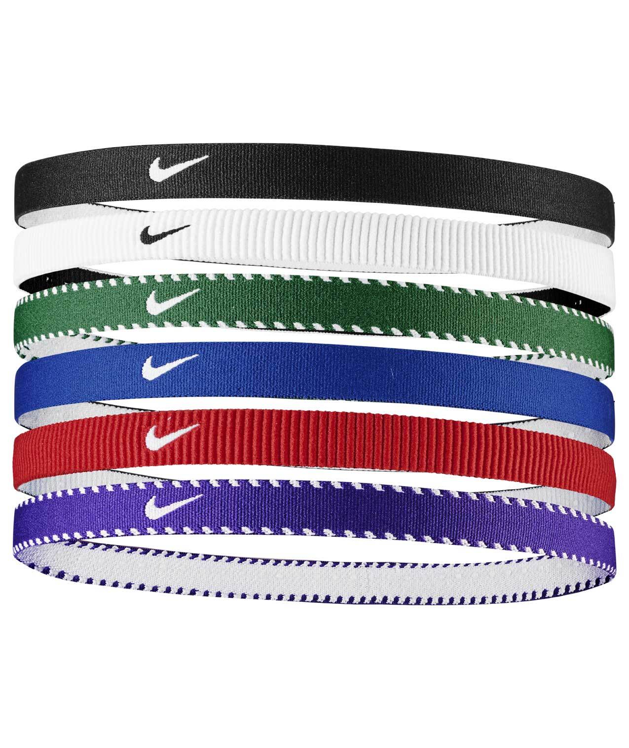 Nike Flex Classic Headbands 6PK Fasce Elastici Capelli Sport Tennis Running
