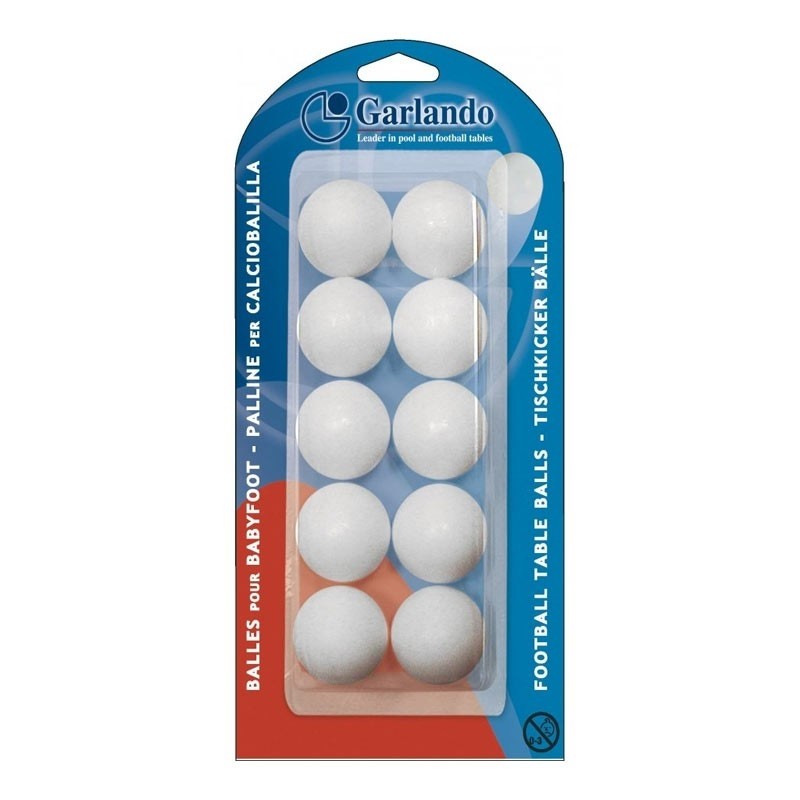 BLISTER CON DIECI PALLINE BIANCHE