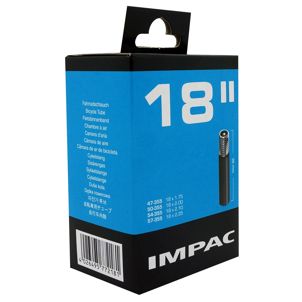 Impac AV18 18 x 1.75/2.25 SV" cycle bike inner tube
