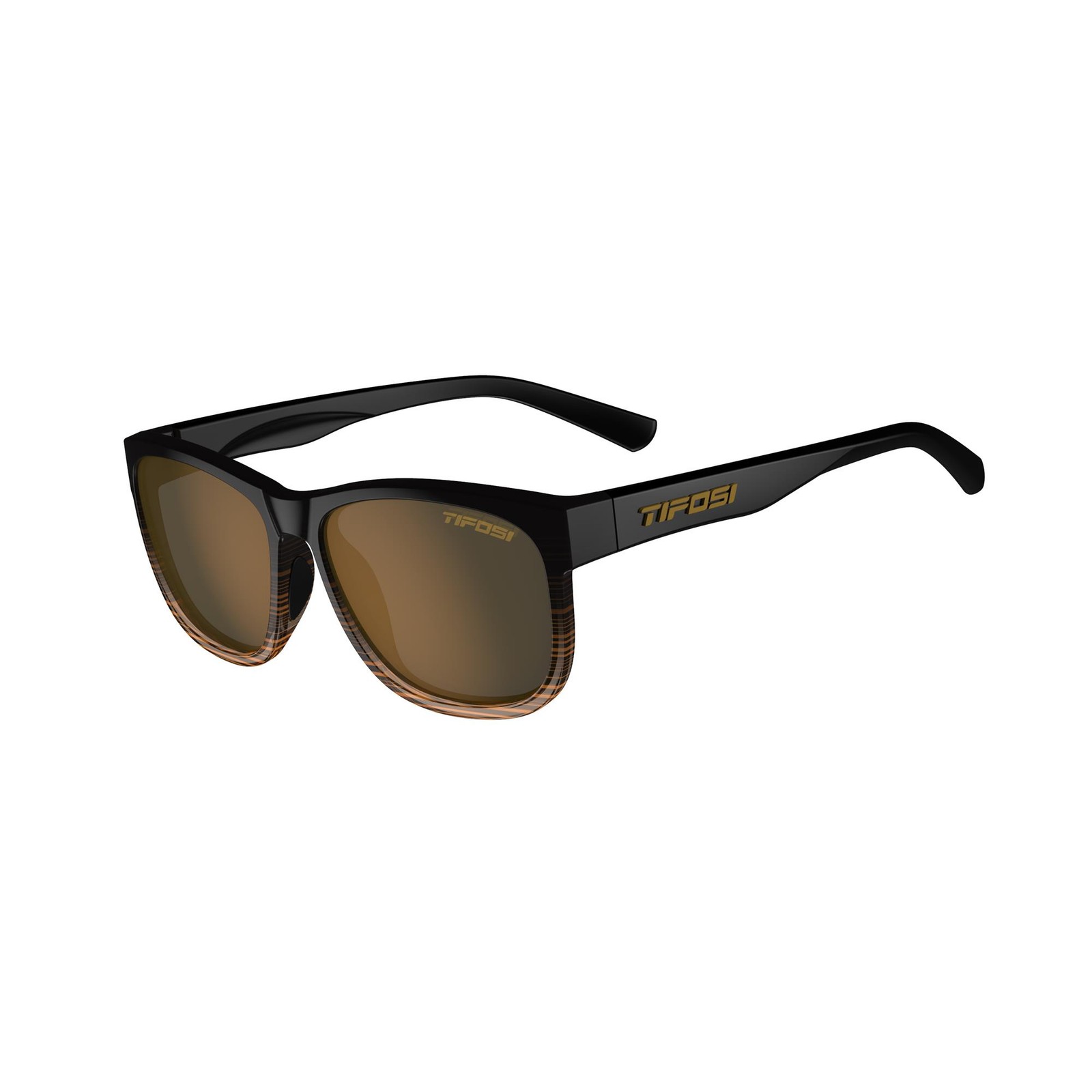 Tifosi Swank Xl Single Polarised Lens Sunglasses 2022 Brown Fade