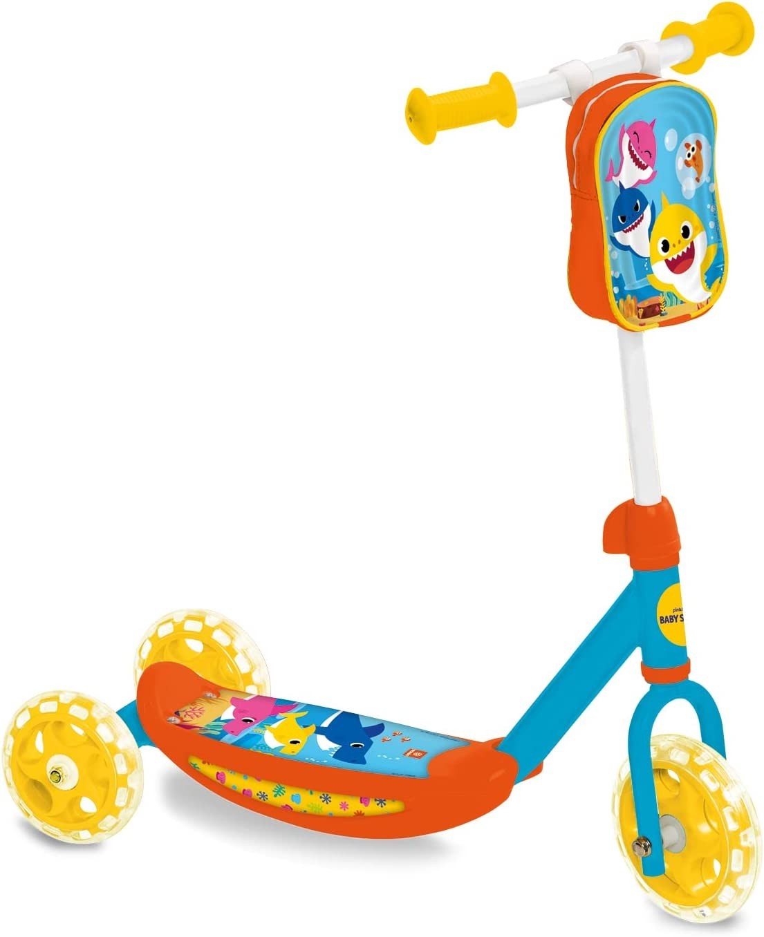 Mondo 28656 My First Scooter Baby Shark  Monopattino 3 Ruote con Borsetta Porta