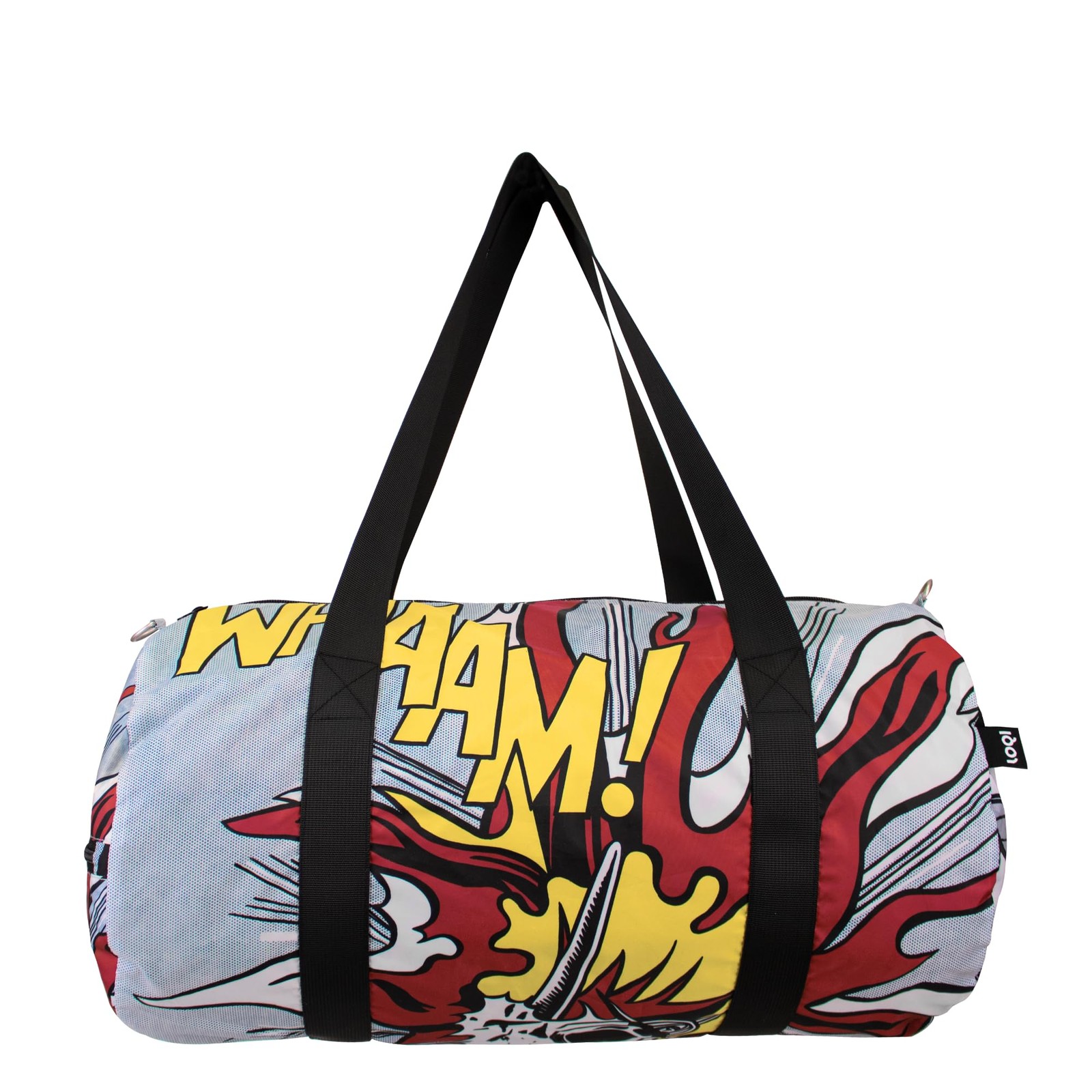 Roy Lichtenstein Whaam! Recycled Weekender, Yellow, Red, Grey, Yellow, Red, Grey