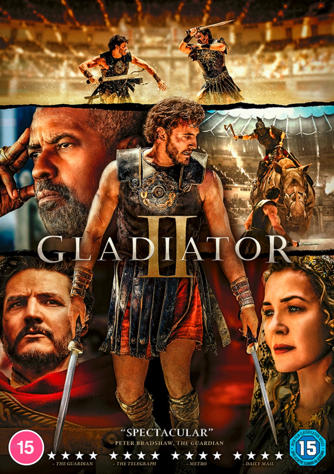Gladiator II (DVD) Joseph Quinn Fred Hechinger Denzel Washington Connie Nielsen