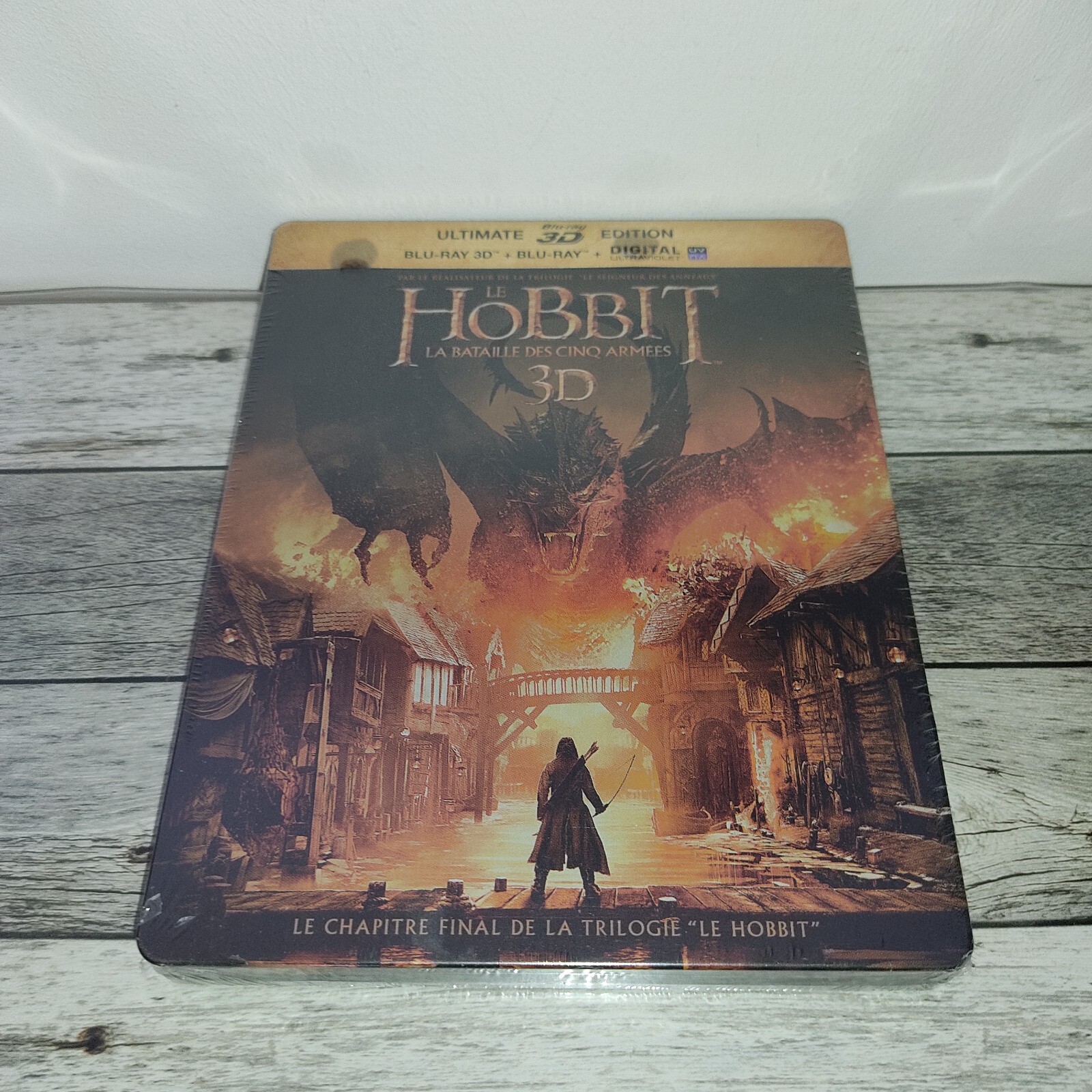 Lo Hobbit: La Battaglia Dei Cinque Eserciti STEELBOOK [3D + Blu-Ray] - NUOVO