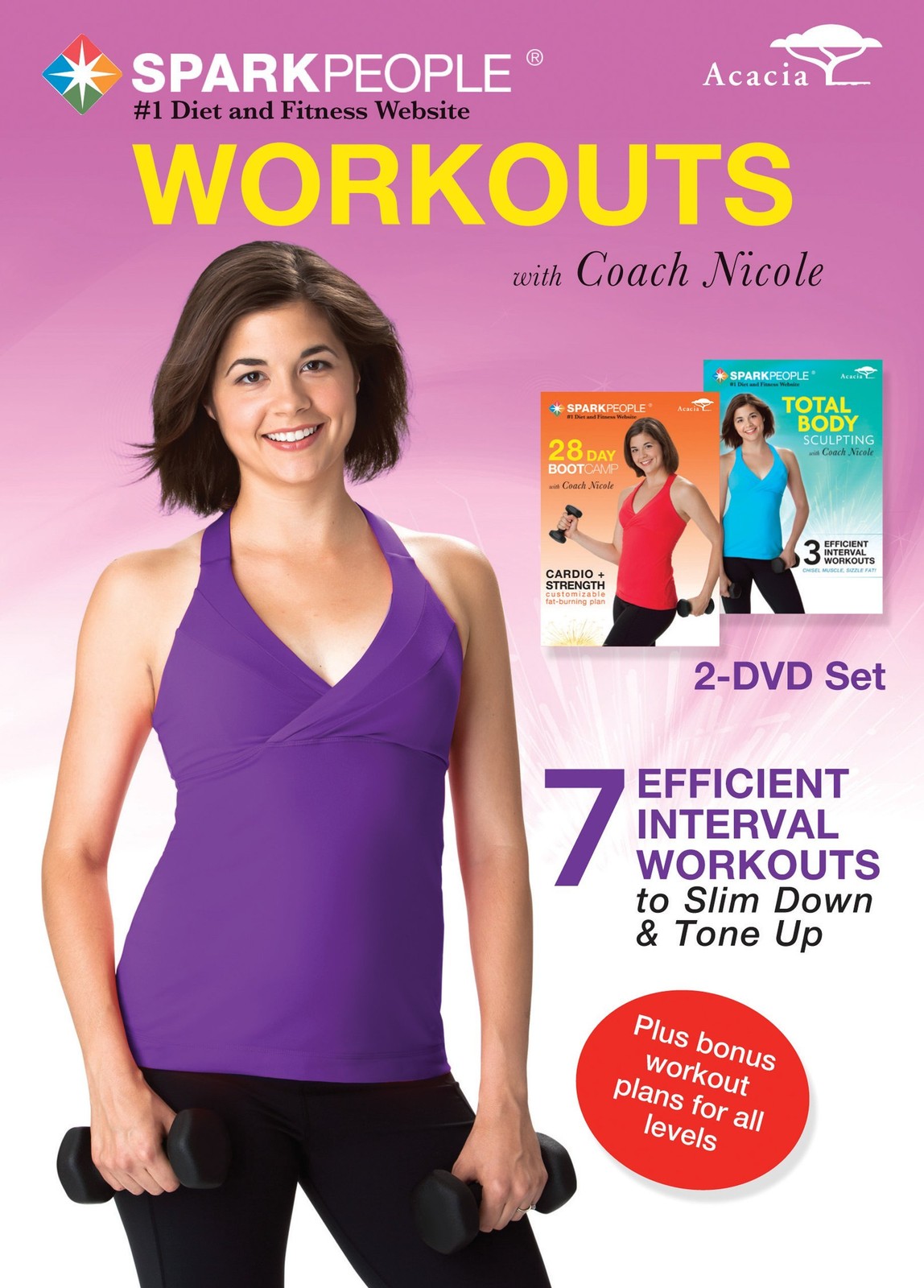 SparkPeople Workout 2pk (DVD) Sin Coach Nicole Nichols