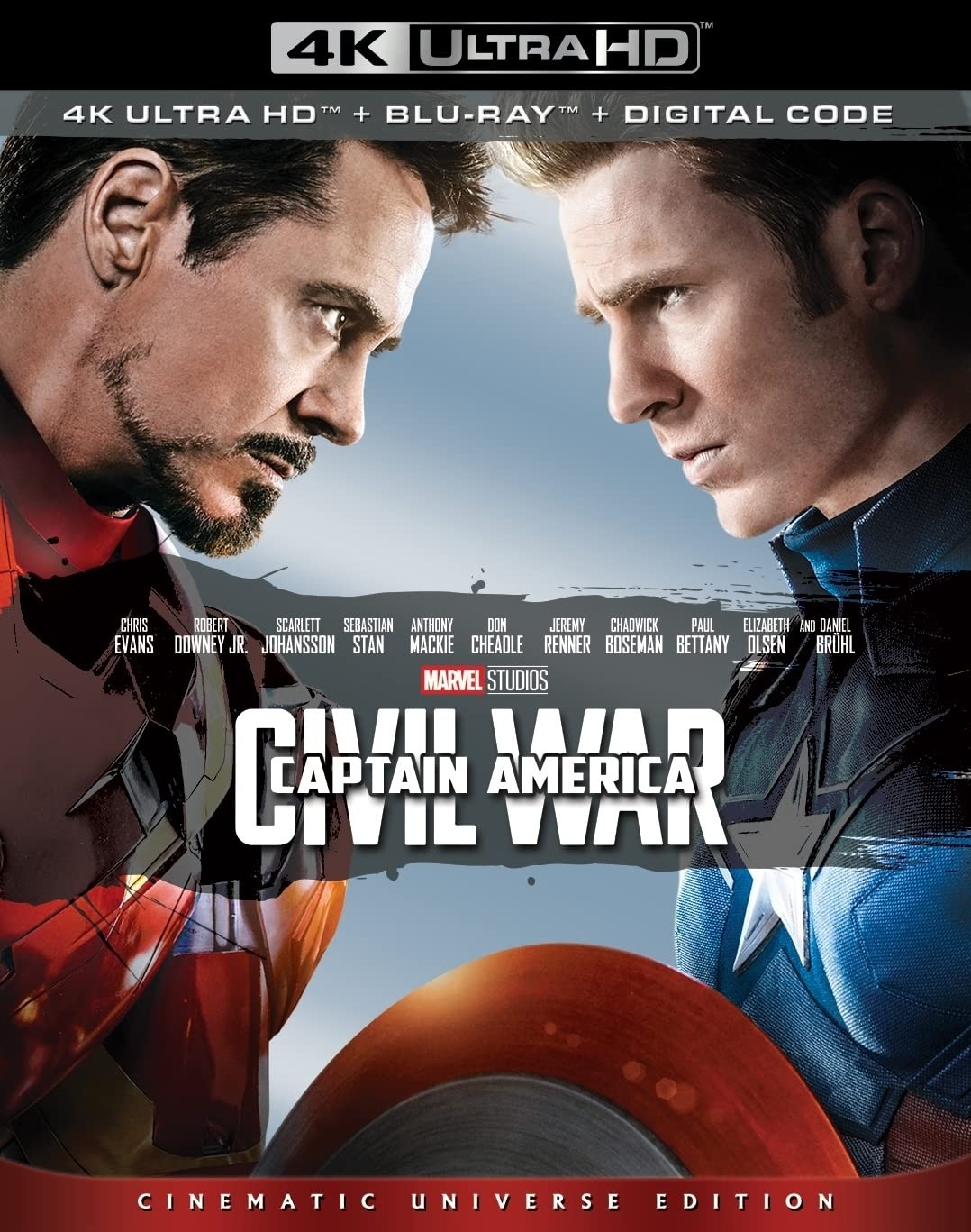 CAPTAIN AMERICA: CIVIL WAR (4K UHD Blu-ray) Chris Evans Robert Downey Joe Russo