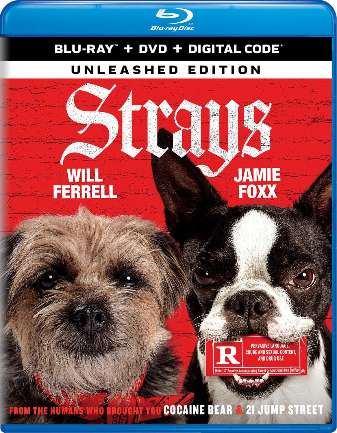 Strays (2023) - Unleashed Edition Blu-ray + DVD + Digital (Blu-ray) Will Ferrell