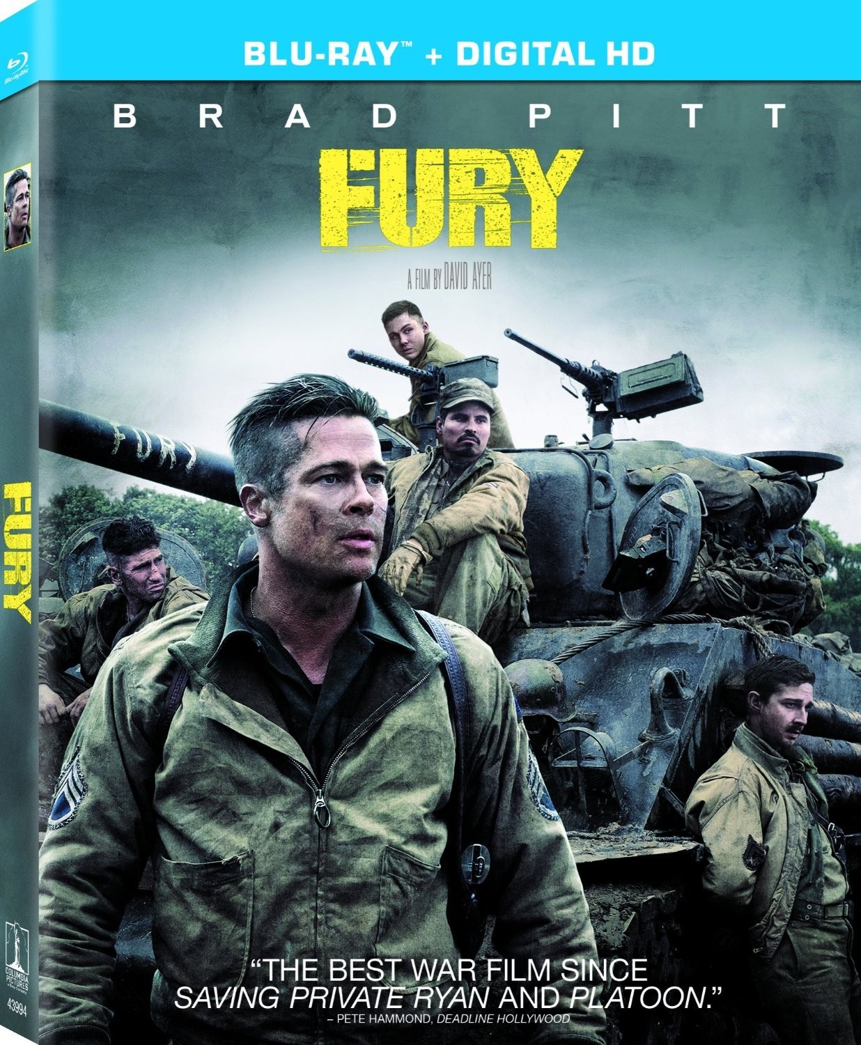 Fury (Blu-ray) Brad Pitt Shia LaBeouf