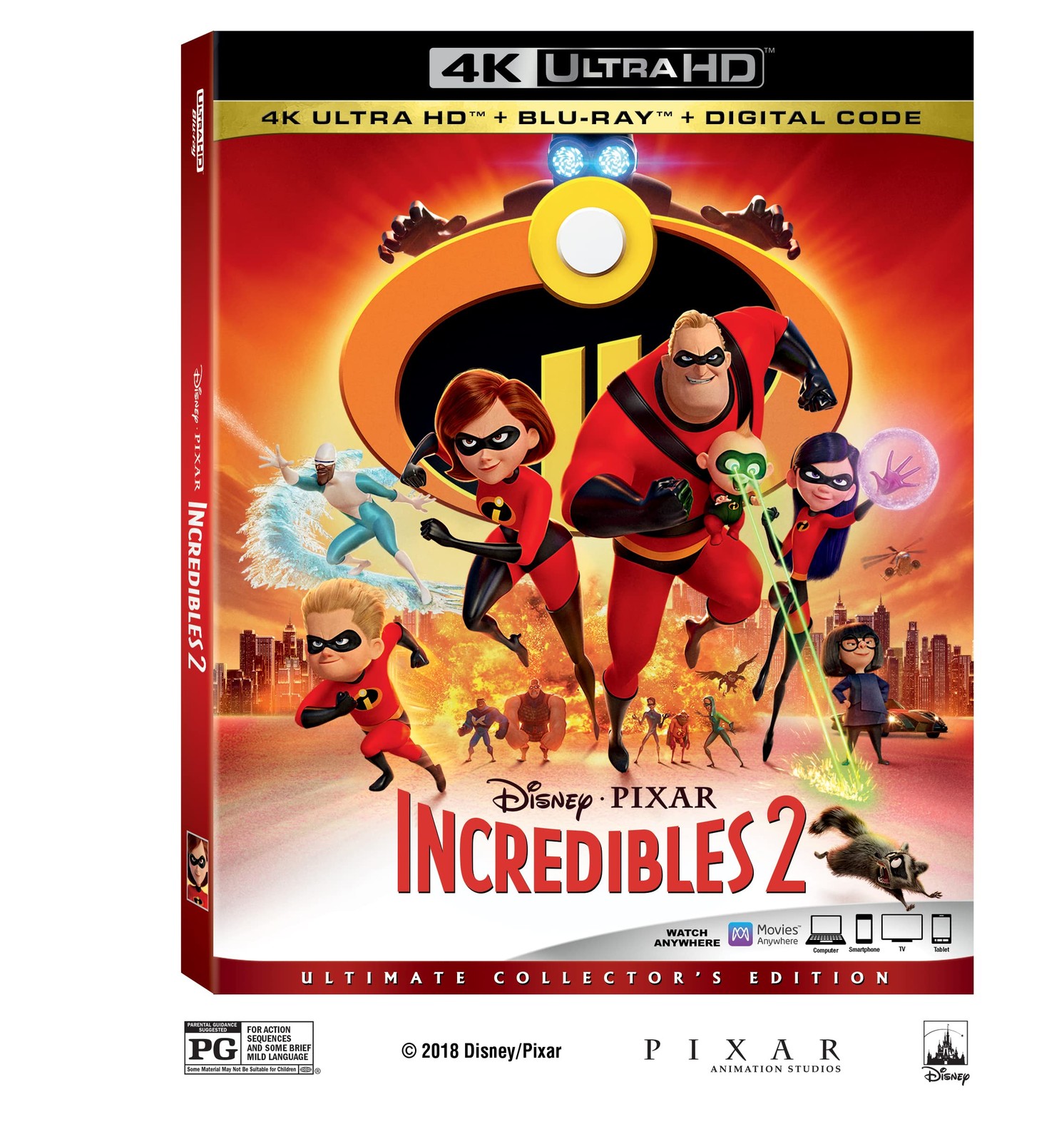 INCREDIBLES 2 (4K UHD Blu-ray) Craig T. Nelson Holly Hunter Sarah Vowell