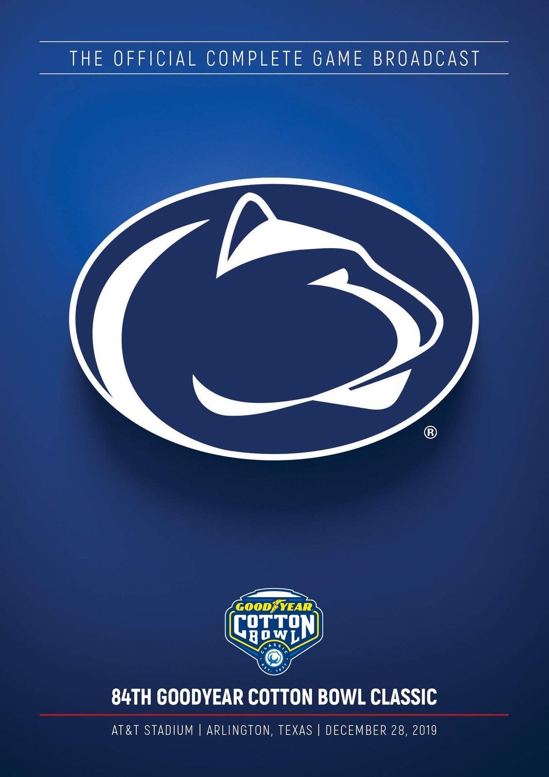 2019-2020 CFP Goodyear Cotton Bowl PSU (DVD) Penn State University Players
