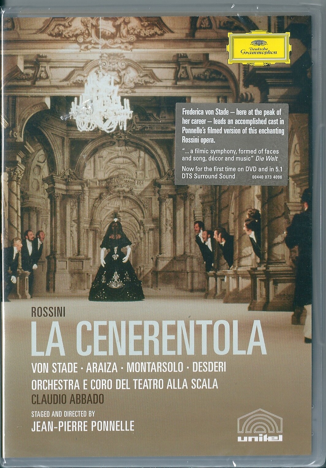 La Cenerentola (1981) DVD NUOVO Teatro alla Scala. Rossini, Abbado, JP Ponnelle