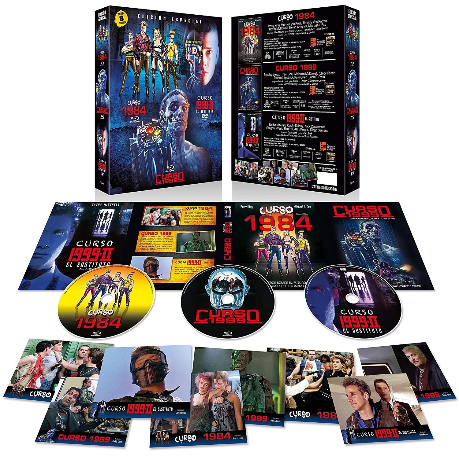 Digipack  Curso1984 BLU RAY + Curso 1999 BLU RAY + Curso 1999 DVD Parte 2 con 8