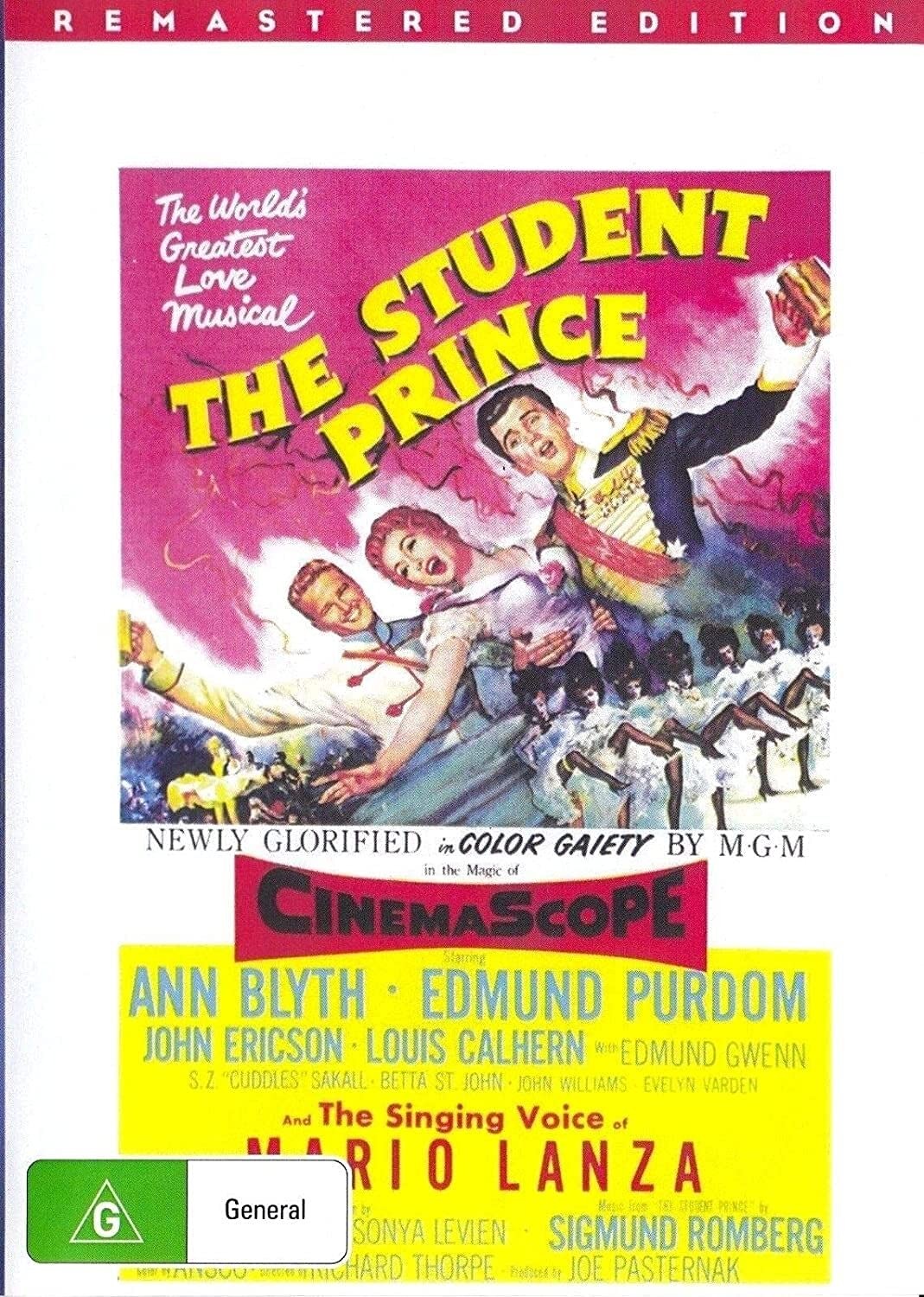 The Student Prince (DVD) Ann Blyth Edmund Purdom Edmund Gwenn John Ericson