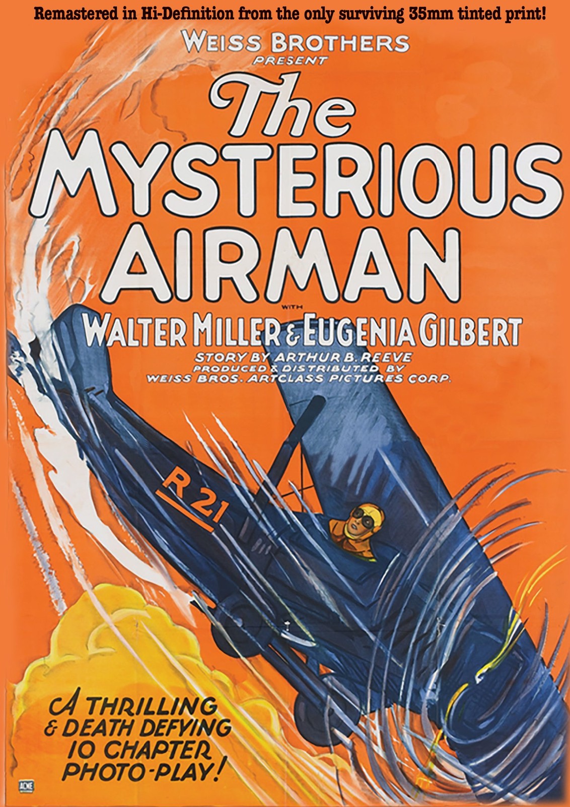 The Mysterious Airman (KPF Restoration) (DVD) Walter Miller Eugenia Gilbert