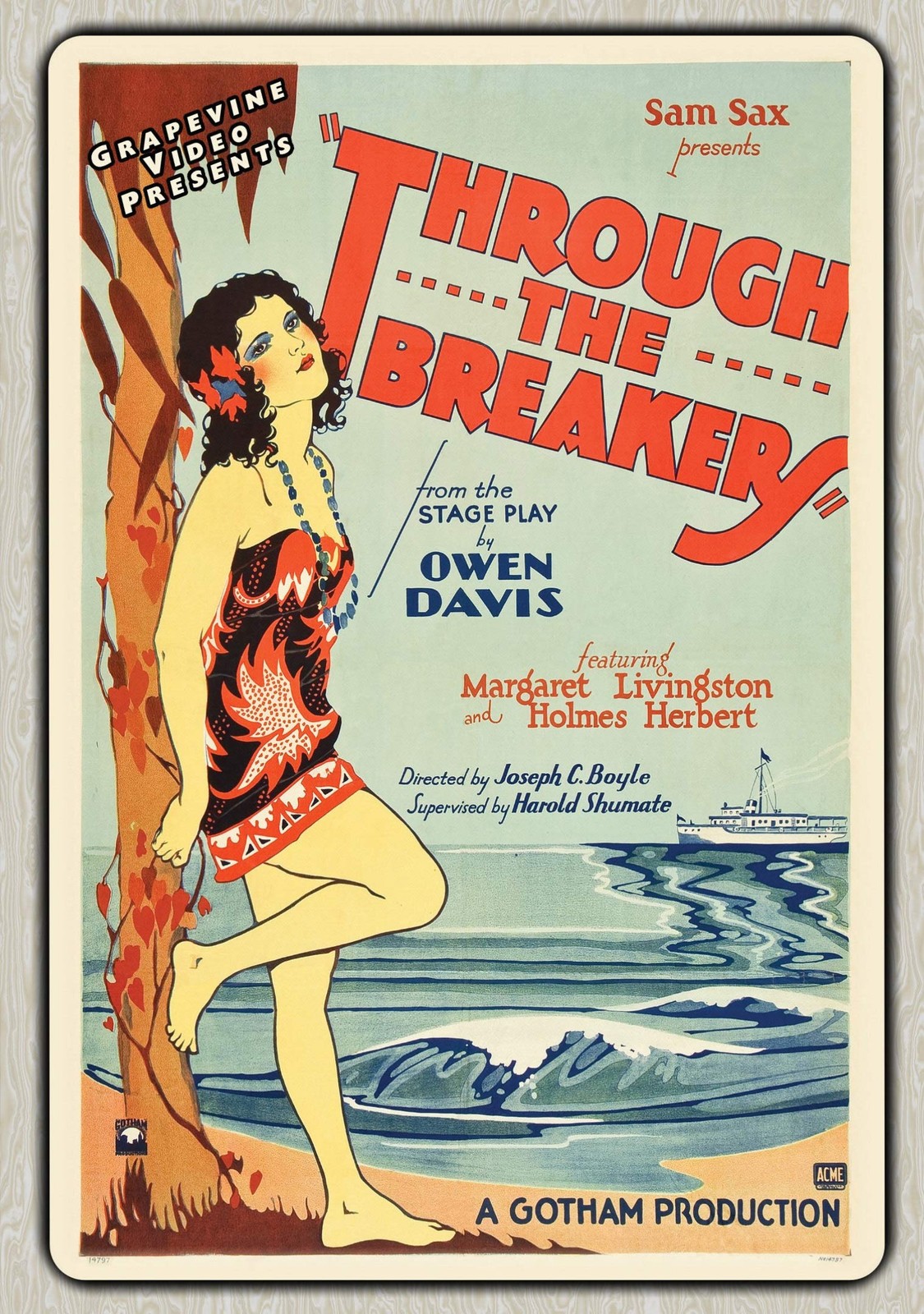 Through the Breakers (DVD) Holmes Herbert Margaret Livingston Clyde Cook