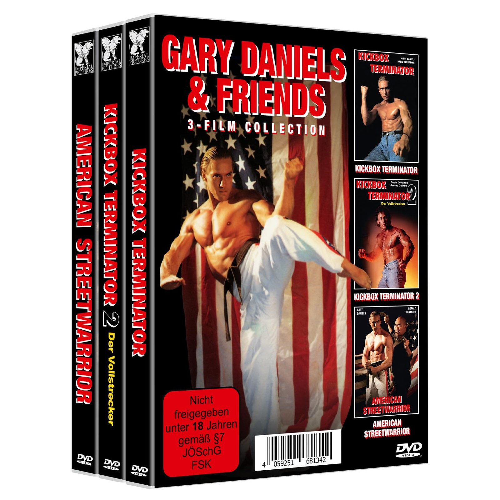 GARY DANIELS & FRIENDS - 3 Kickboxer Filme - 3er-Bundle Set (DVD) Gary Daniels