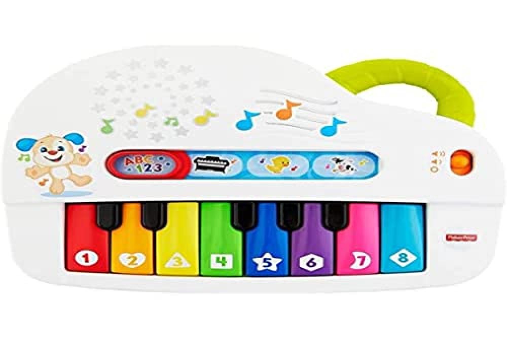 Fisher Price Mon Piano Rigolo - Giocattolo interattivo musicale e luminoso con m