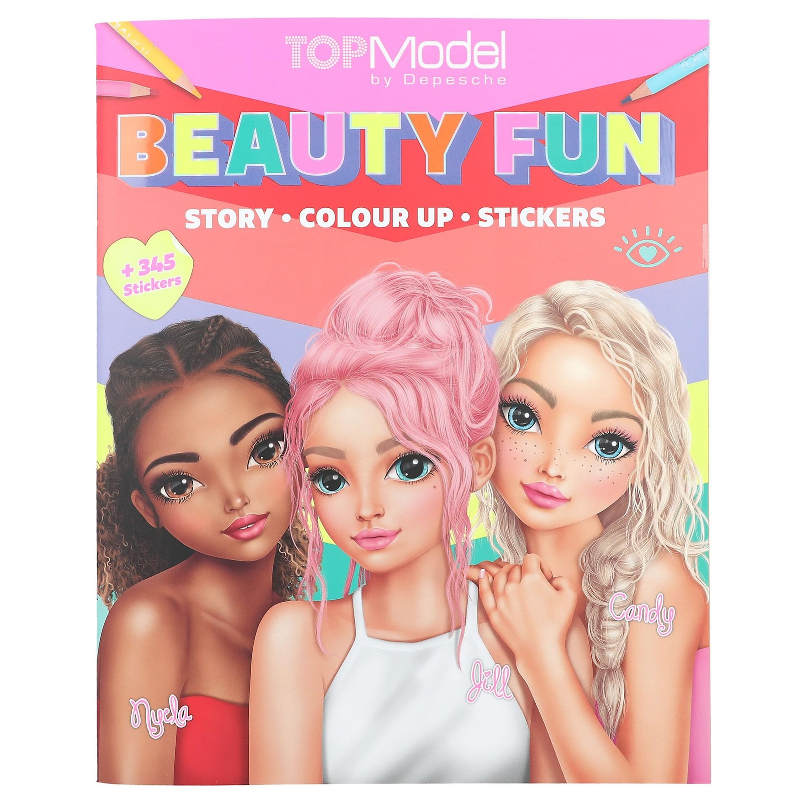 Depesche 13137 TOPModel Beauty Fun - Malbuch mit 36 Seiten zum Gestalten von Mod
