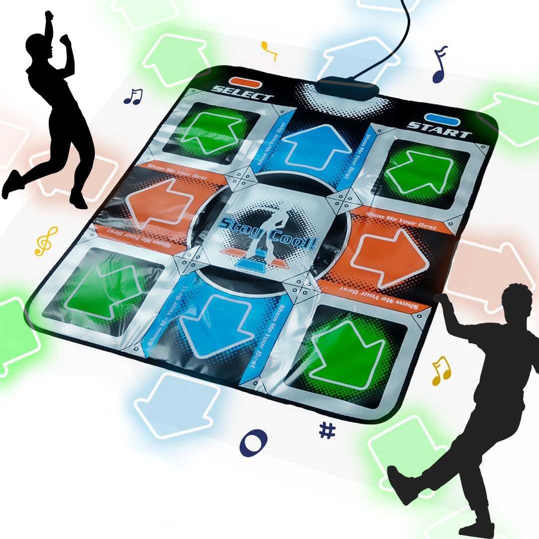 Mad Monkey - Retro Dance Mat, 2000023, Black, Red, Blue, Green