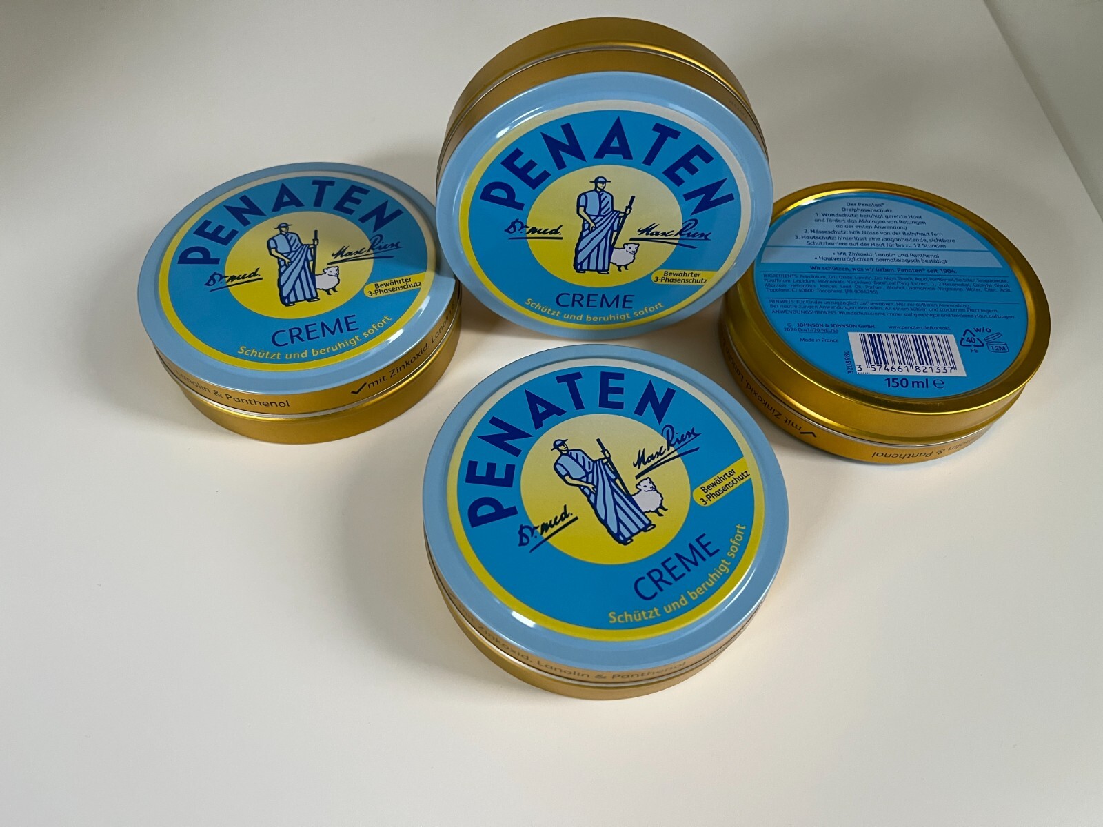 Kit di 4 creme protettive per la pelle di Penaten Baby (4x 150ml)