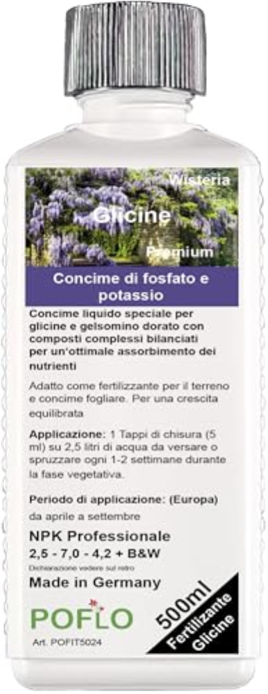 Fertilizante glicine Concime maggiociondolo concime liquido HIGH-TECH NPK (500ml