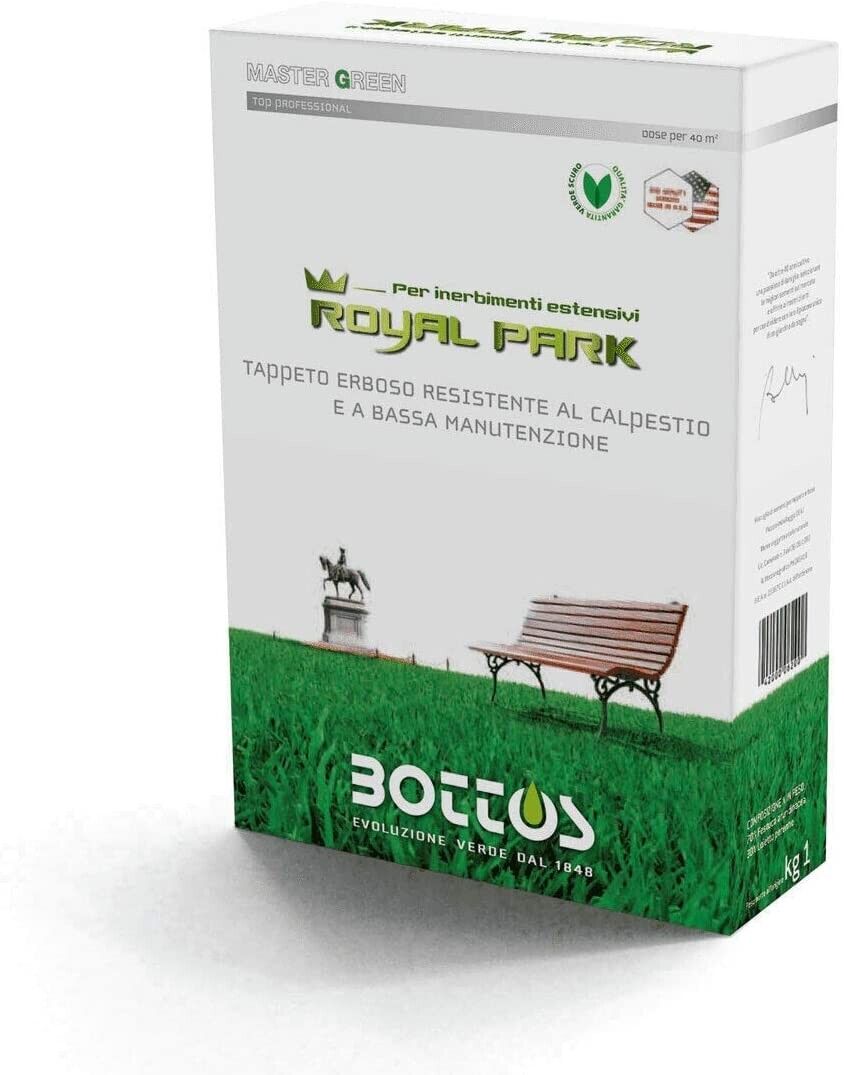 Bottos - ROYAL PARK - Sementi prato, tappeto erboso resistente al calpestio -1kg