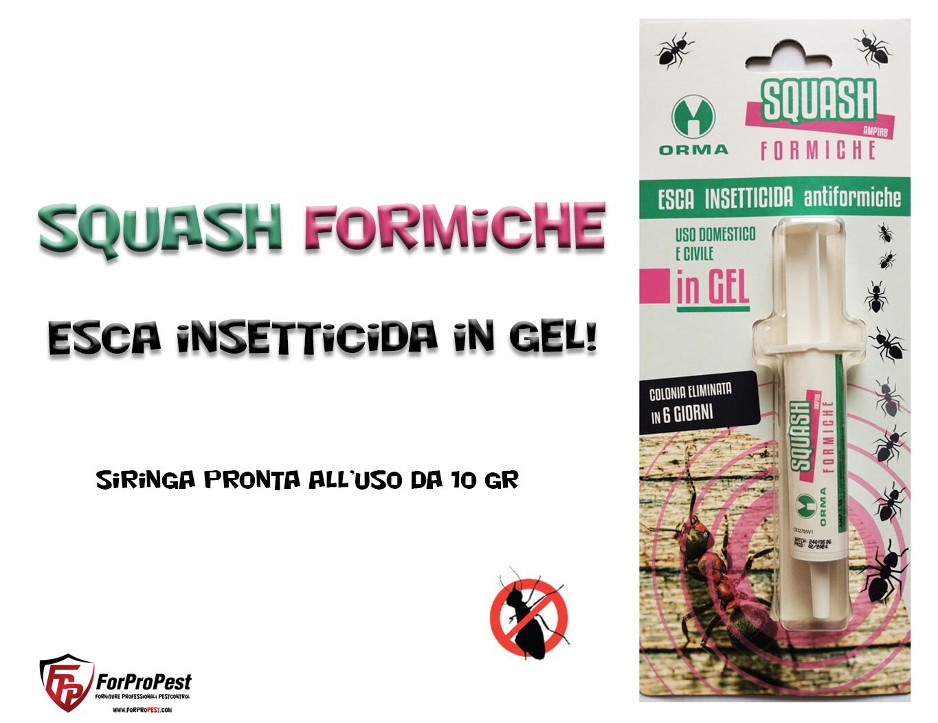 INSETTICIDA GEL FORMICHE SQUASH  - ESCA INSETTICIDA PER FORMICHE