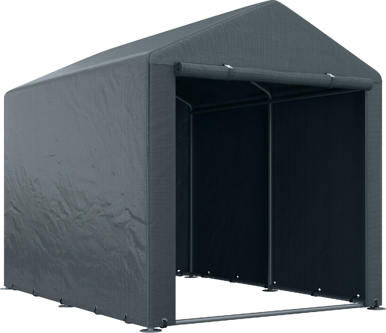 VivaGarden Tenda Garage per Bici e Moto Anti-UV 1.6x2m Grigio Scuro CGA490F