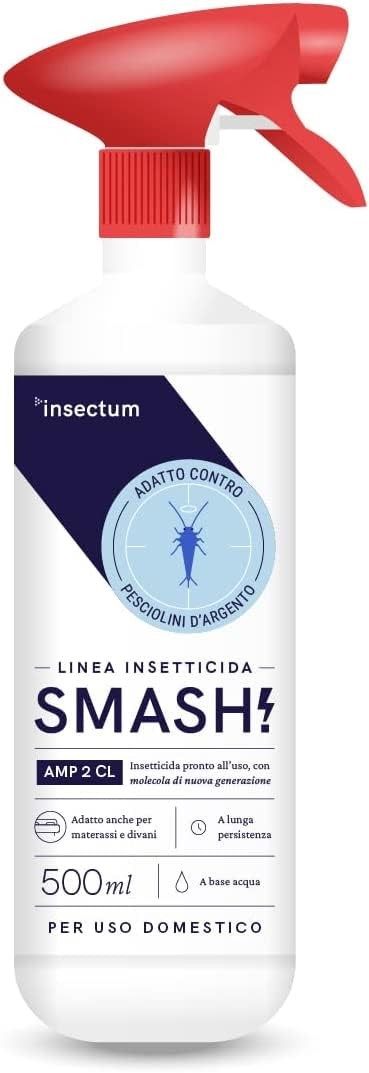 SMASH Insetticida Pesciolini d'argento Spray - 1x500 ml - Anti Pesciolini d'arge