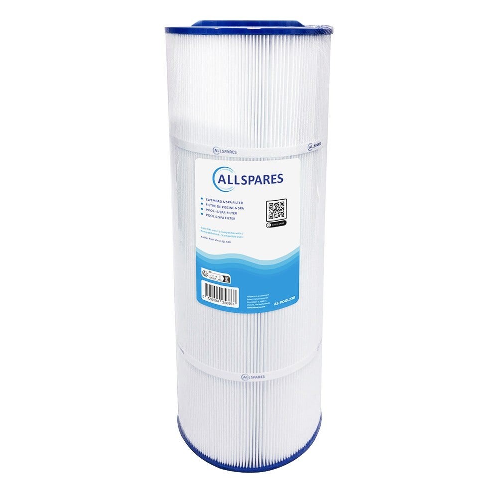 Filtro acqua AllSpares per piscine adatto per Astral Pool Viron QL420 (Ø170x680m
