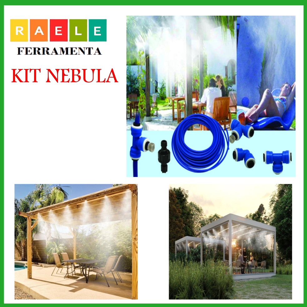 Nebulizzatore acqua per giardino raffrescatore con ugelli nebulizzazione 15MT