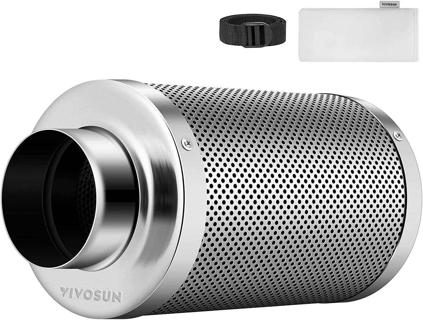 VIVOSUN 15 cm, Filtro a Carbone per il Controllo degli odori con Carbone attivo