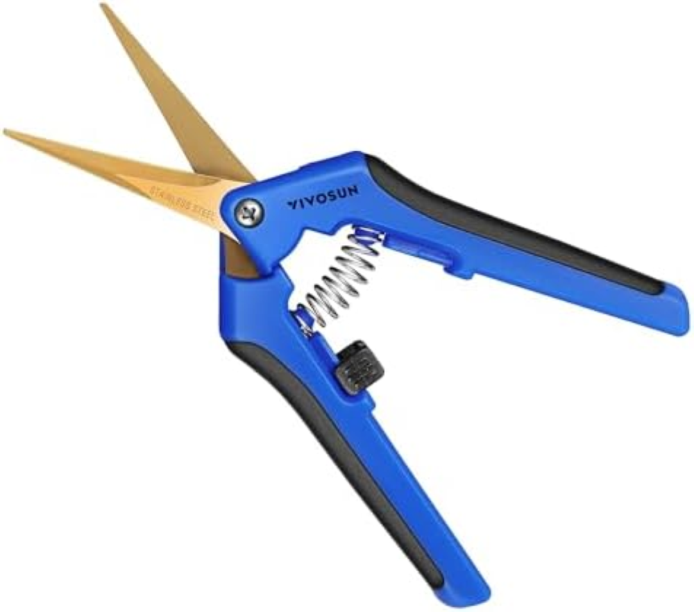 VIVOSUN Giardinaggio 16,5 Centimetri con Lame curve rivestite in Titanio, Manico