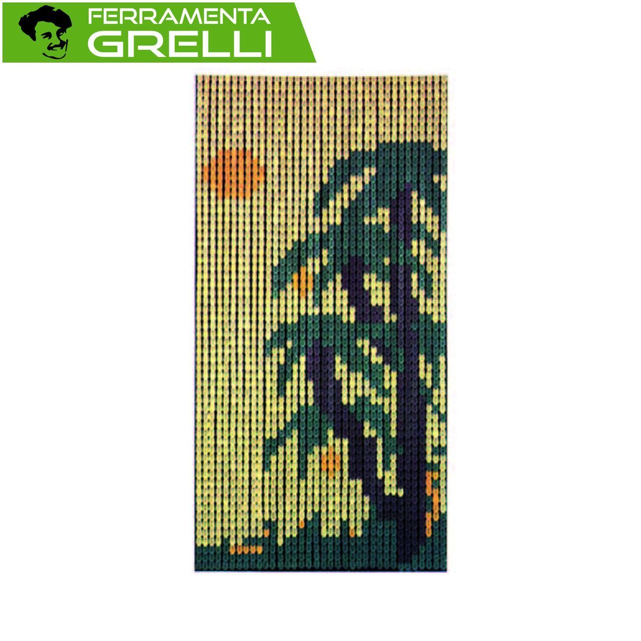 Tenda a piastrine - Palme 2 - cm 100x230h