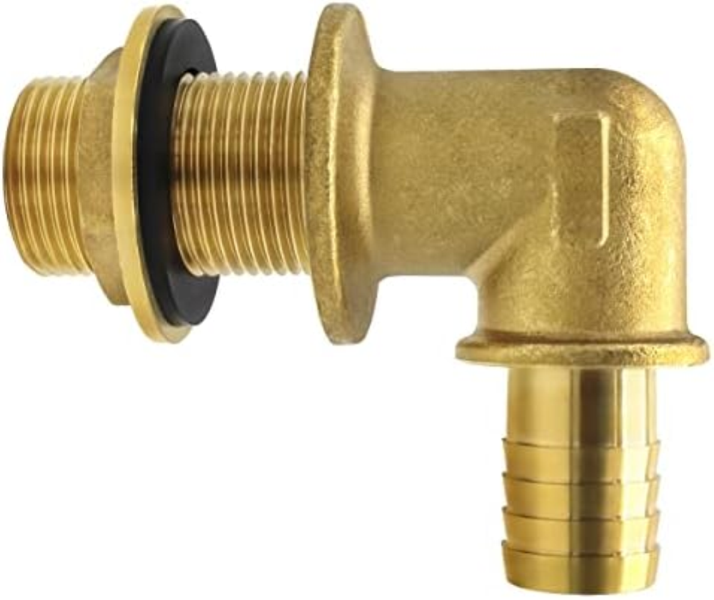 Passacavo per serbatoio dell'acqua piovana 11688, 3 pezzi, 1", ottone, 90Â°