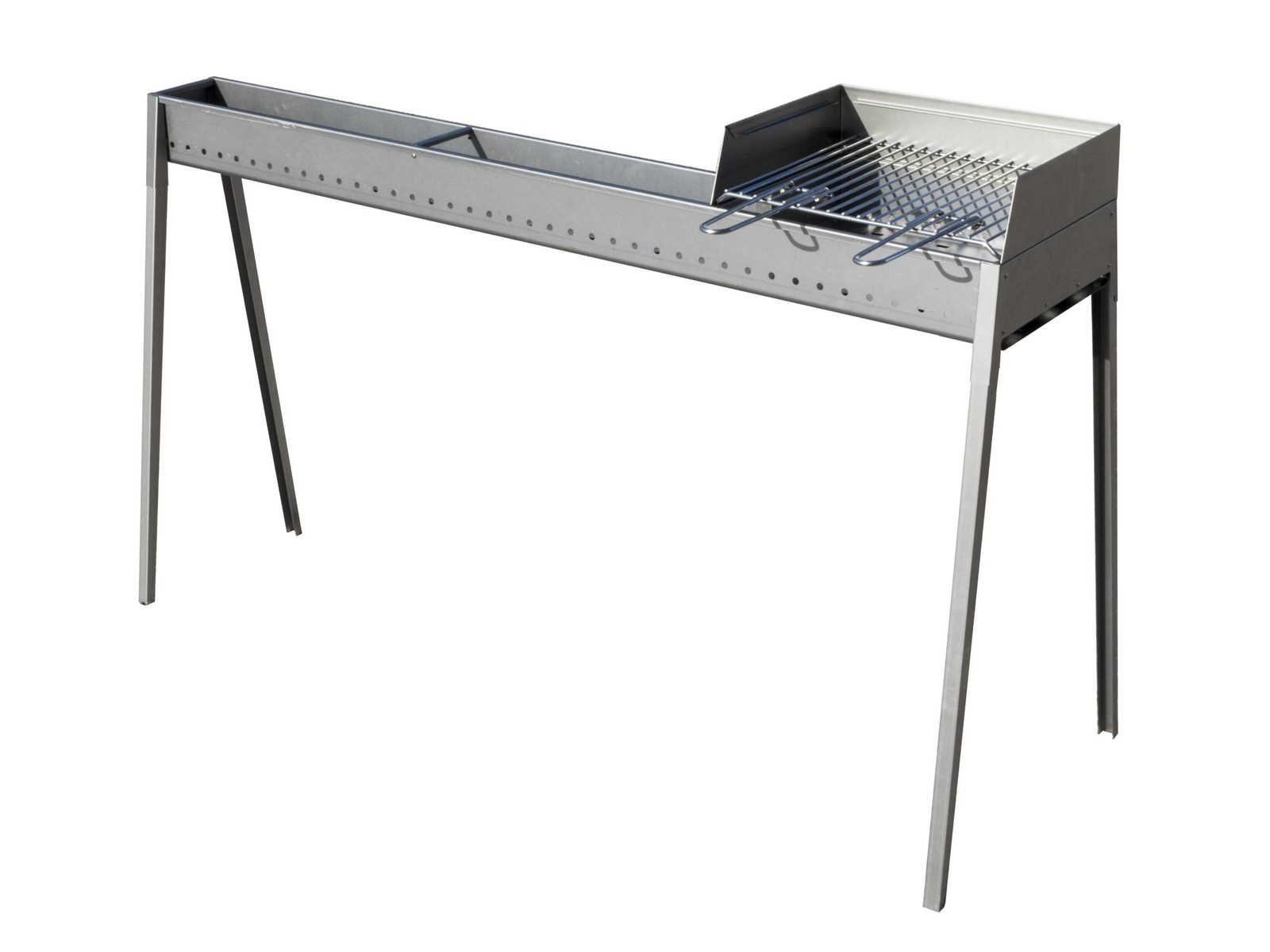Canalina Cuoci Arrosticini con Barbecue paratia e griglia 80+40 cm Torino Grill