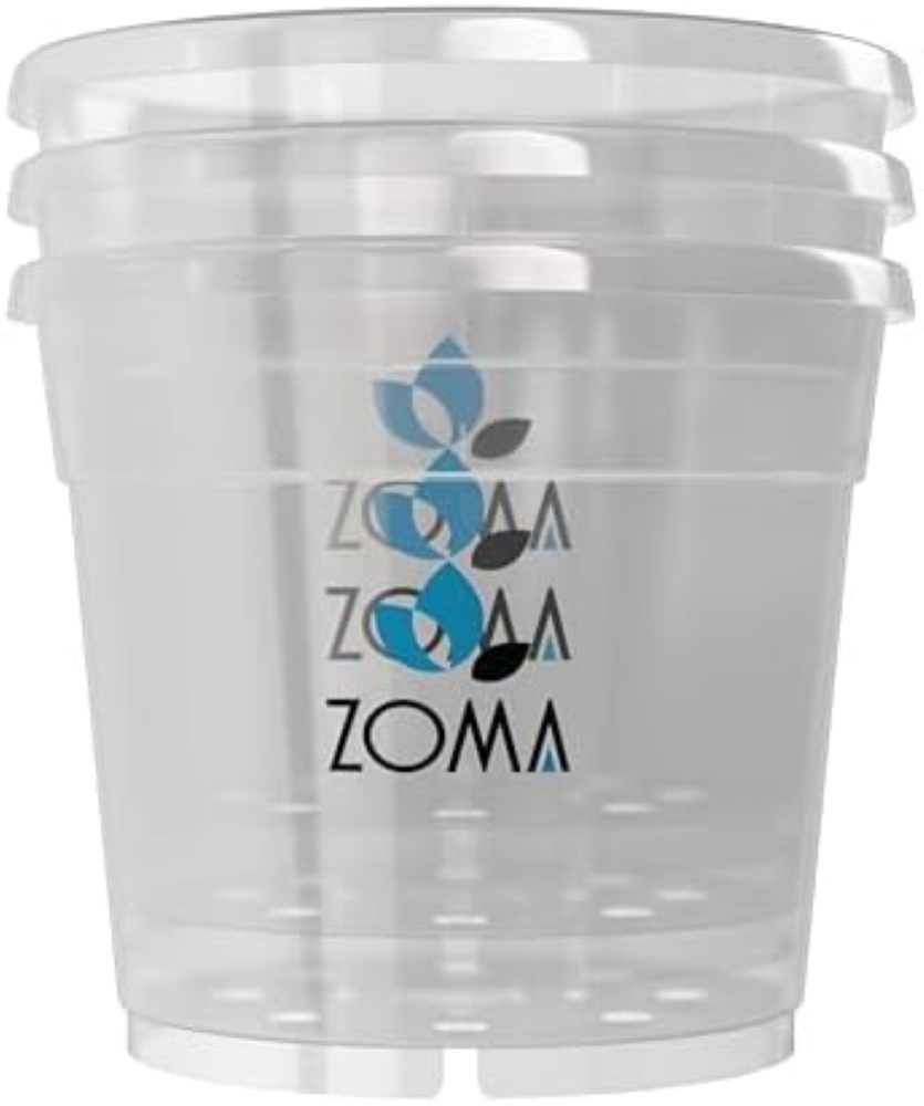 ZOMA - Set 3 Vasi Trasparenti per Orchidee a fondo rialzato, Vasi per orchidee i