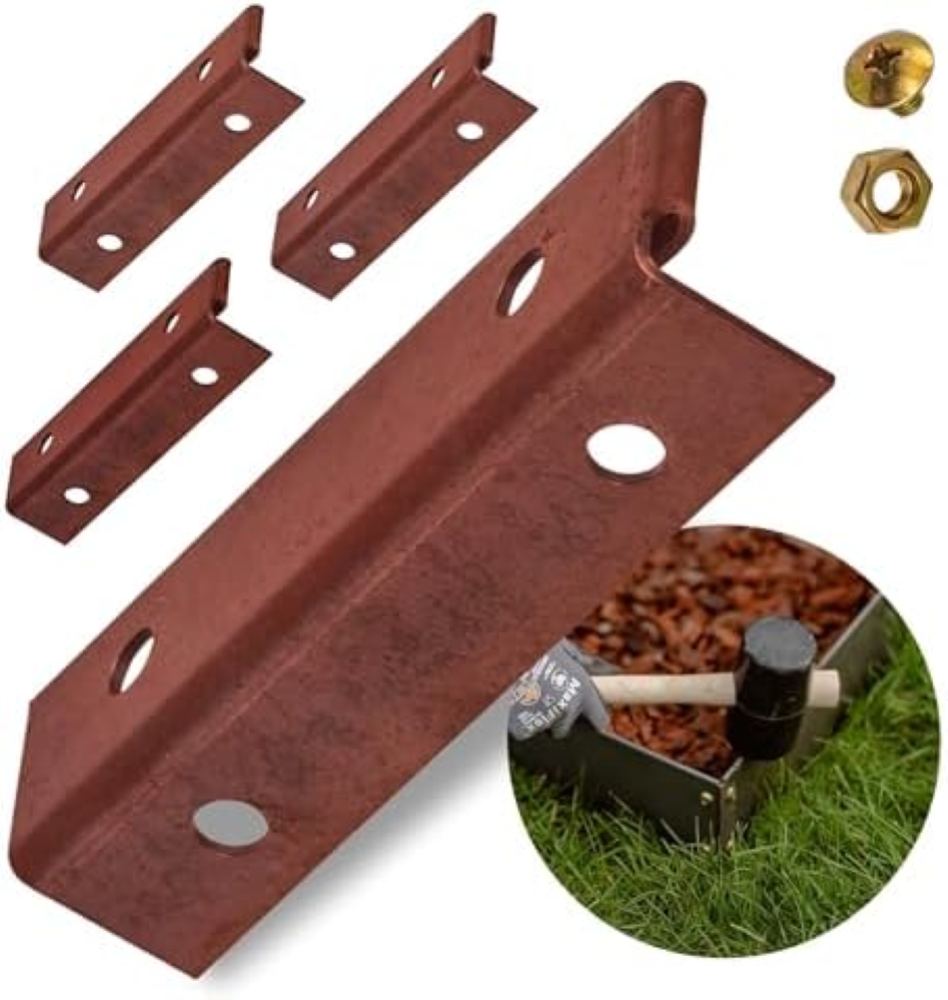 Cortenstahl - Bordo angolare per prato verde Spark, in acciaio corten, 10/15 m